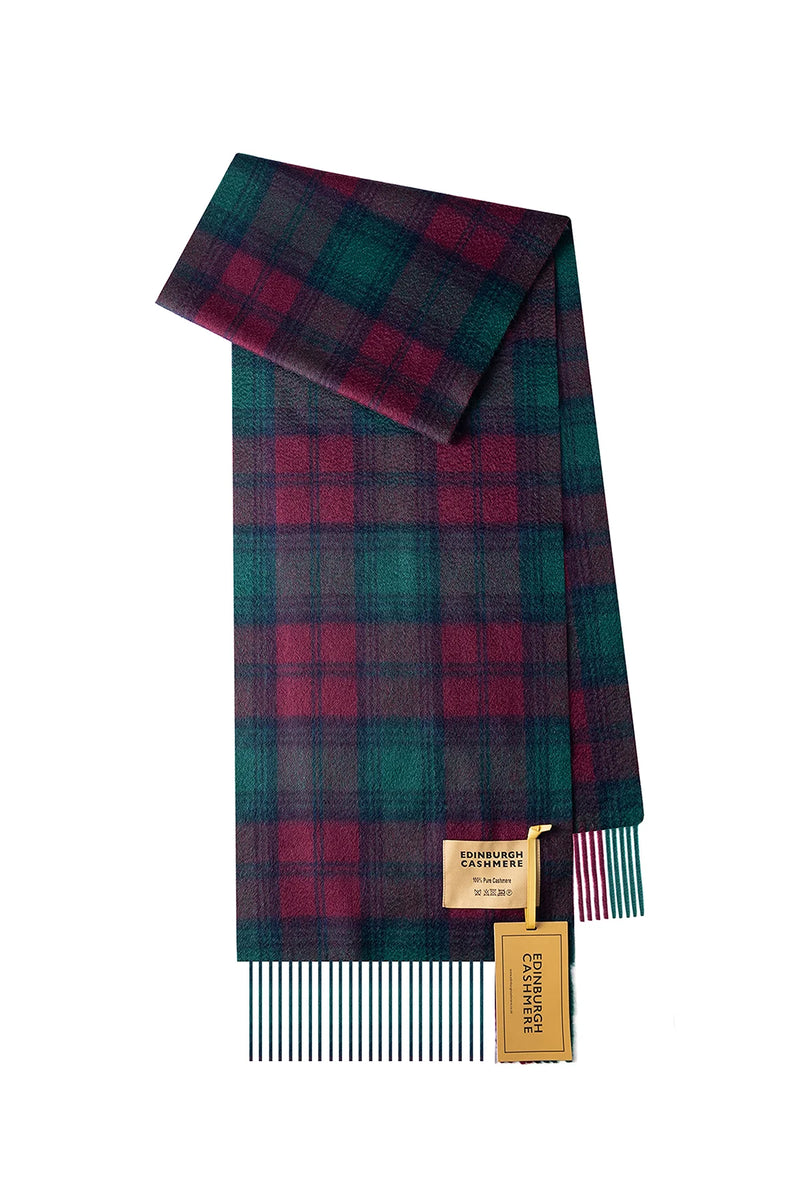 100% Cashmere Tartan Scarf by Edinburgh Cashmere (Unisex)