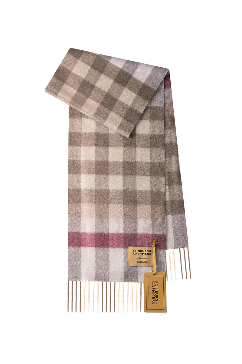 100% Cashmere Tartan Scarf by Edinburgh Cashmere (Unisex)