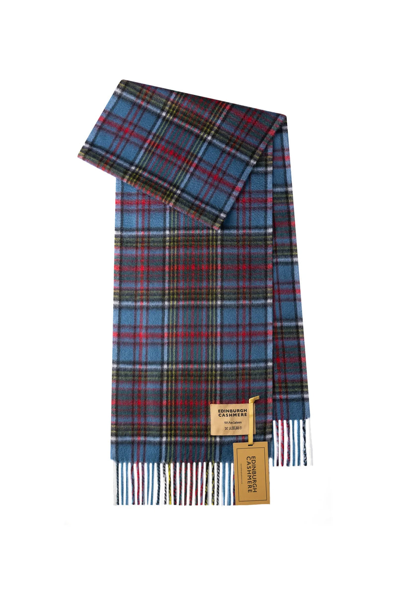 100% Cashmere Tartan Scarf by Edinburgh Cashmere (Unisex)