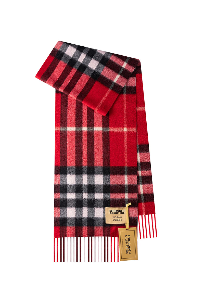 100% Cashmere Tartan Scarf by Edinburgh Cashmere (Unisex)