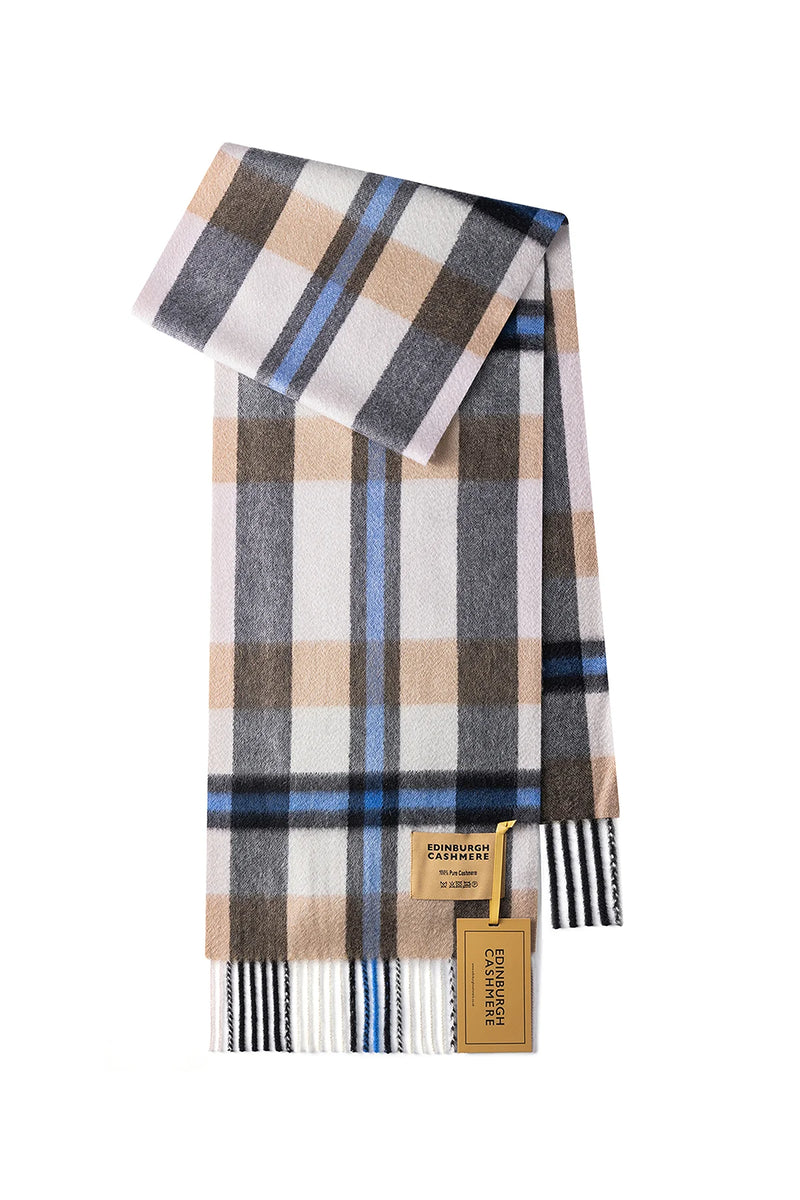 100% Cashmere Tartan Scarf by Edinburgh Cashmere (Unisex)