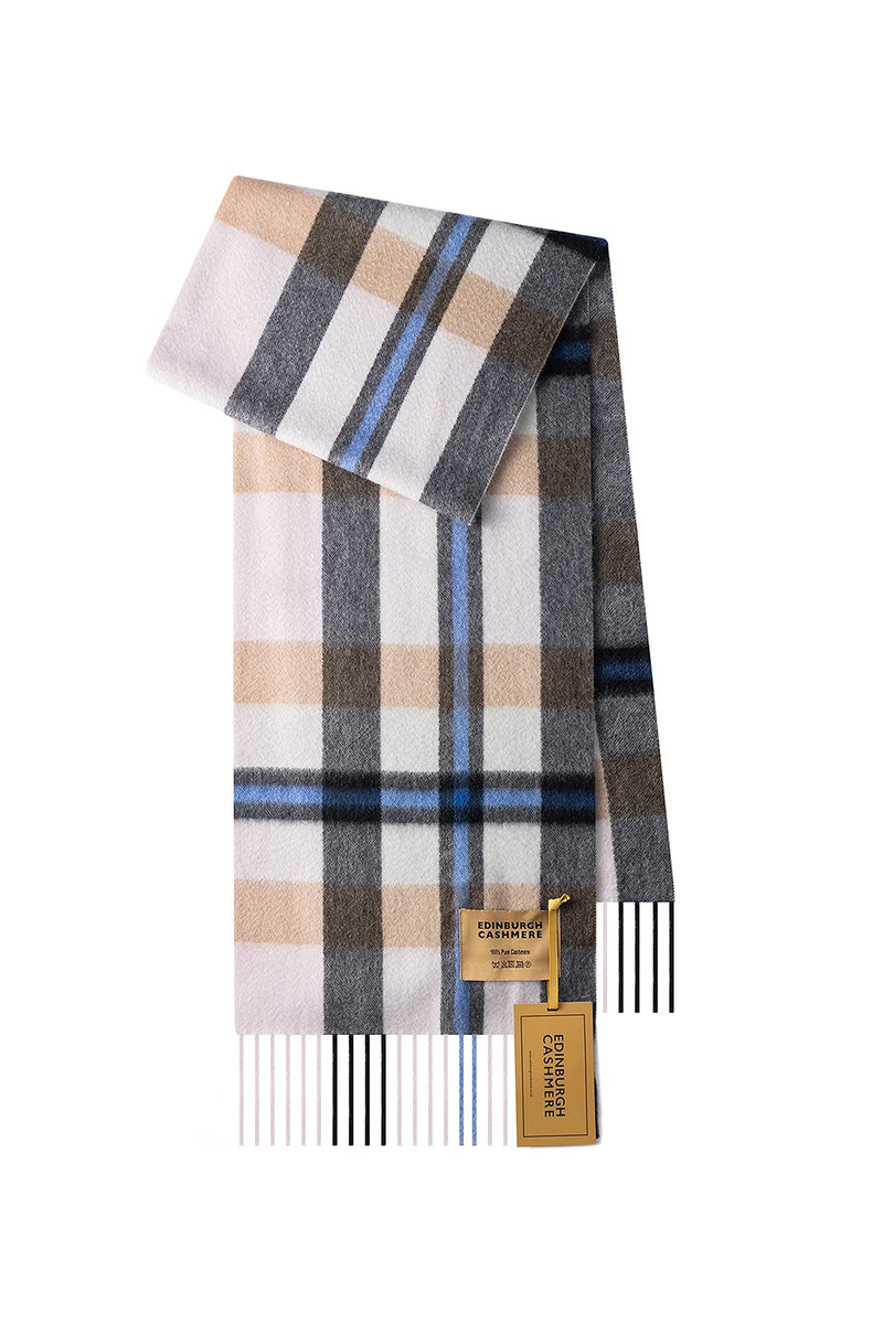 100% Cashmere Tartan Scarf by Edinburgh Cashmere (Unisex)