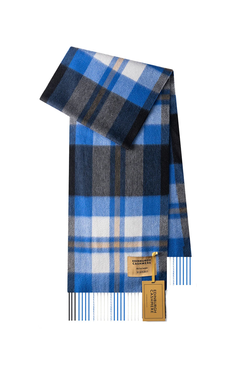 100% Cashmere Tartan Scarf by Edinburgh Cashmere (Unisex)