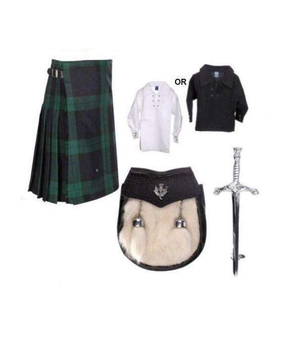 Childrens 4 Piece Kilt Outfit - 3 Tartans