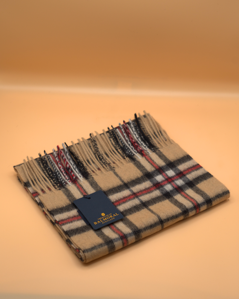 100% Cashmere Tartan Scarf by Balmoral