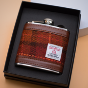 6oz Harris Tweed Hip Flask