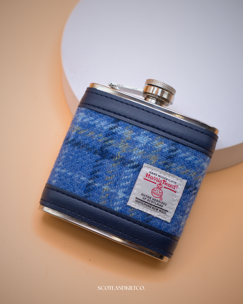 6oz Harris Tweed Hip Flask