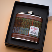 6oz Harris Tweed Hip Flask