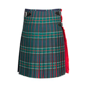 Clearance MTM Wool Kilt - 8 Yard - Colquhoun Modern/Plain Red Contrast - Waist 32 Length 24