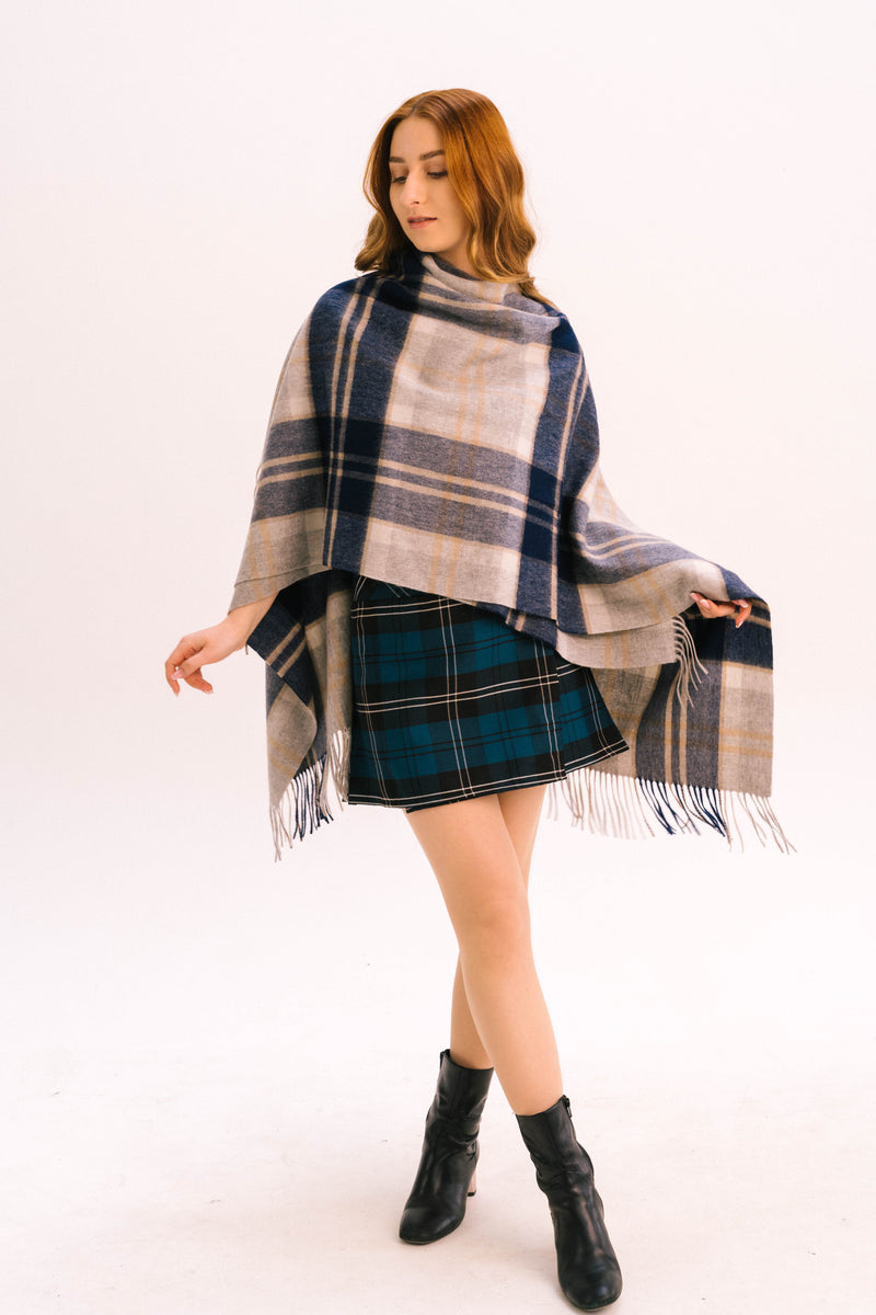 Women's Tartan Lambswool Mini Cape