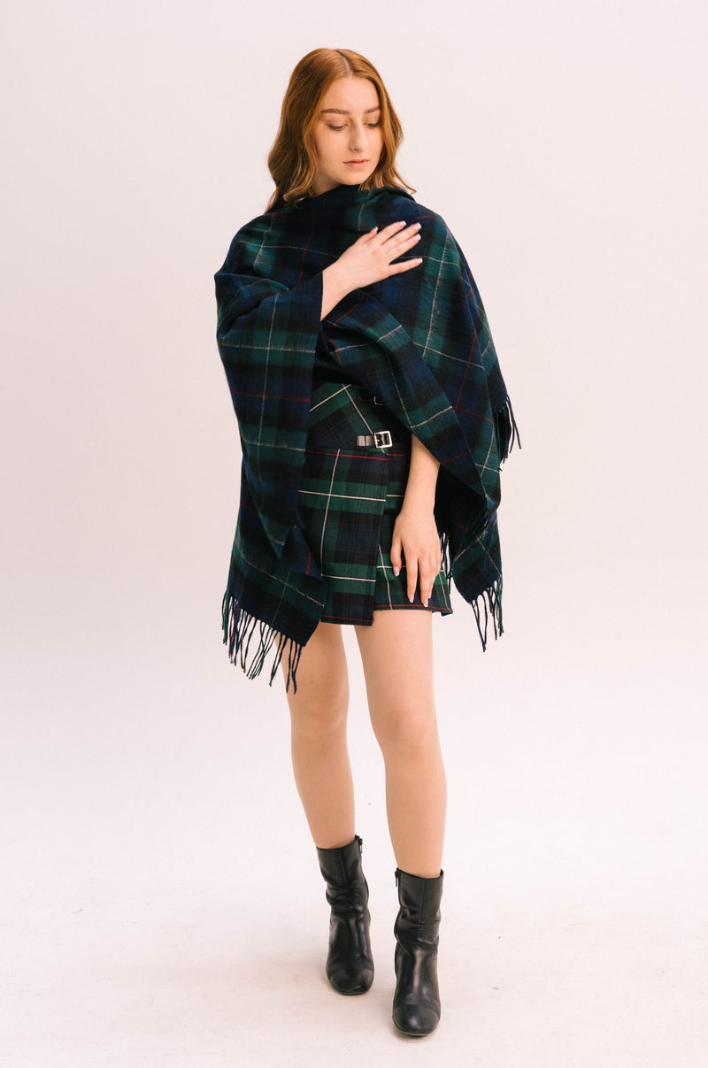 Women's Tartan Lambswool Mini Cape