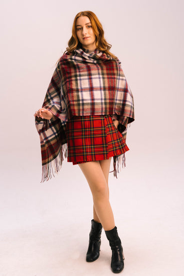 Women's Tartan Cashmere Mini Cape