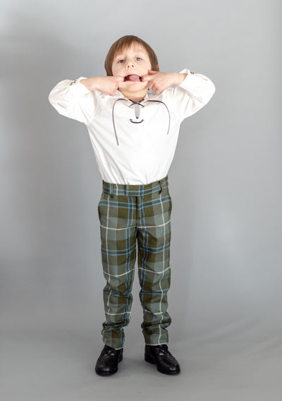 Kids Polyviscose Trews - Douglas Weathered Tartan
