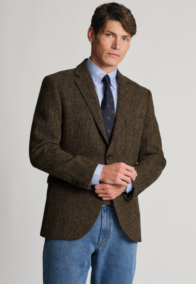 Mens Harris Tweed Tailored Fit Jacket - Dumfries