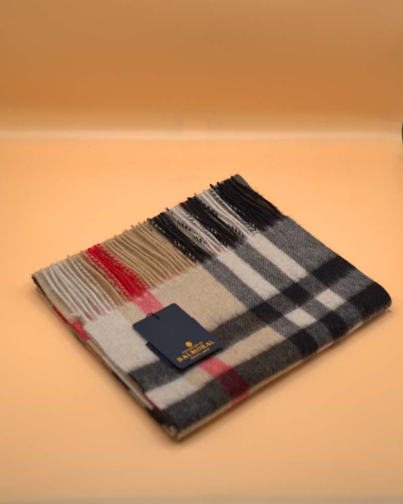 100% Cashmere Tartan Scarf by Balmoral