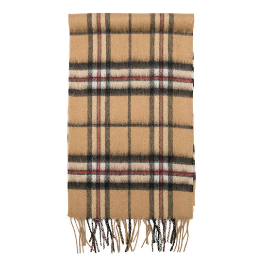 Glenmore 100% Lambswool Tartan Scarf - Thomson Camel