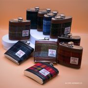 6oz Harris Tweed Hip Flask