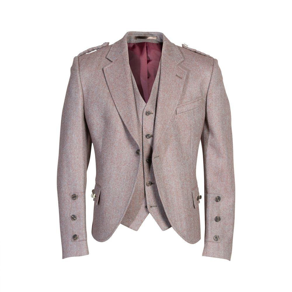 Clunie Tweed Jacket and 5 Button Waistcoat by House of Edgar - Russet ...