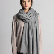 100% Cashmere Shawl - Grey