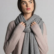 100% Cashmere Shawl - Grey