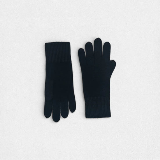 100% Cashmere Gloves One-Size - Black