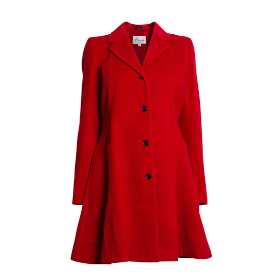 Women's Wool Coat - Zoe - Red
