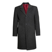 Luxury Wool & Cashmere Overcoat – Made in the UK Charcoal