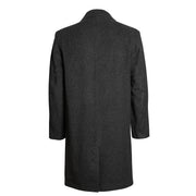 Luxury Wool & Cashmere Overcoat – Made in the UK Charcoal