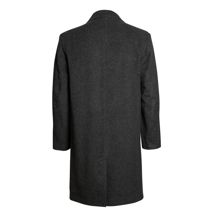 Luxury Wool & Cashmere Overcoat – Made in the UK Charcoal