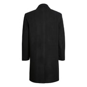 Luxury Wool & Cashmere Overcoat – Made in the UK Black