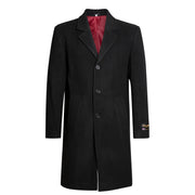 Luxury Wool & Cashmere Overcoat – Made in the UK Black