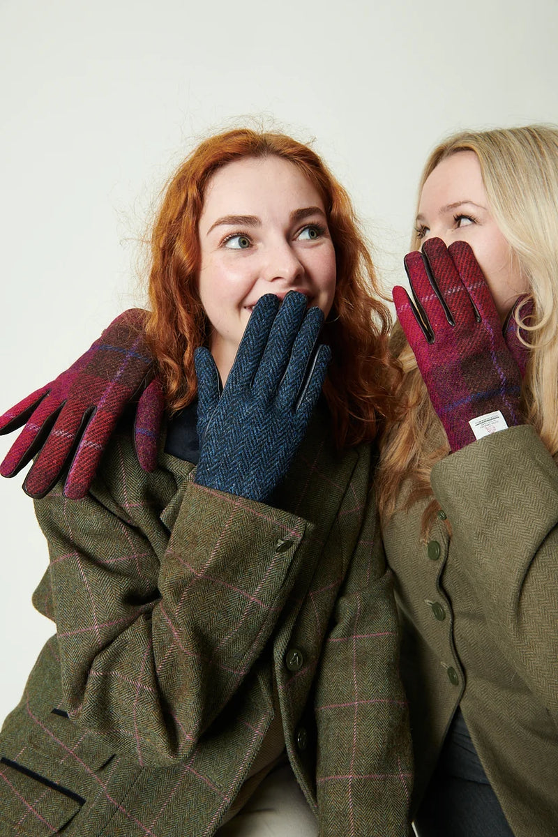 Islander® Ladies Harris Tweed and Leather Gloves