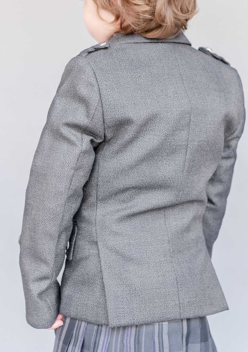 Kids Light Grey Braemar Jacket & Vest