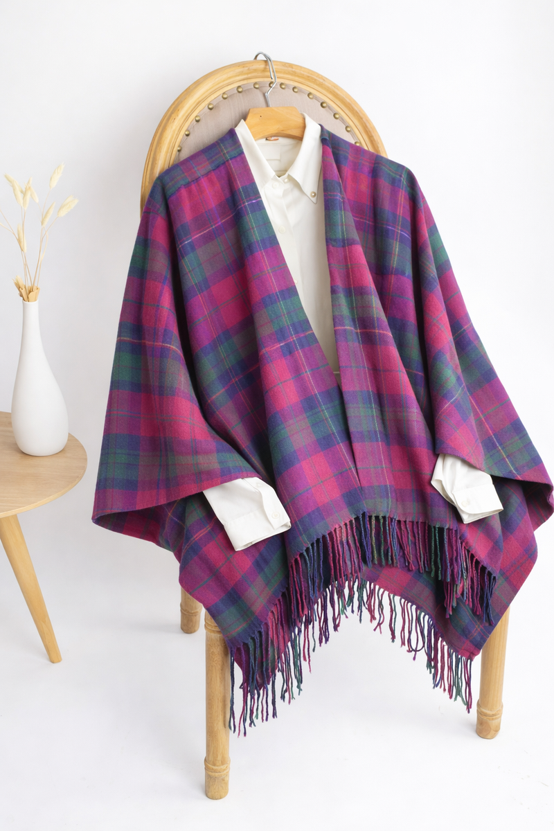 Women's Tartan Lambswool Mini Cape