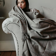 Scottish Made Natural Cashmere Throw - 3 Colours by Lovat Mills