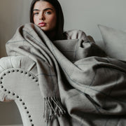Scottish Made Natural Cashmere Throw - 3 Colours by Lovat Mills