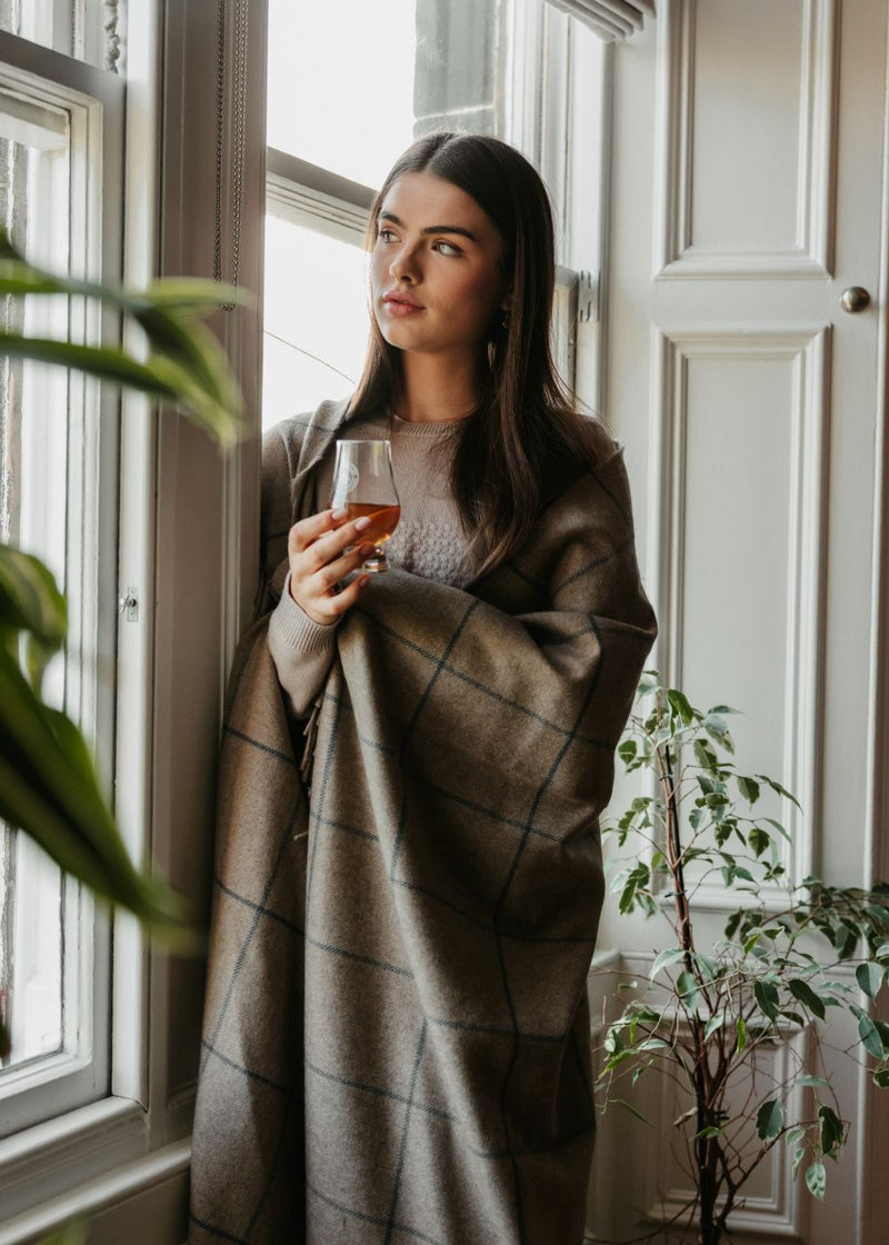 Scottish Made Natural Cashmere Throw - 3 Colours by Lovat Mills