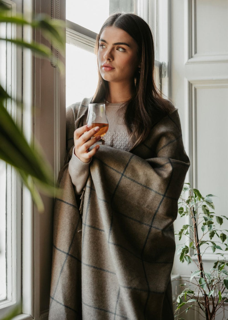 Scottish Made Natural Cashmere Throw - 3 Colours by Lovat Mills
