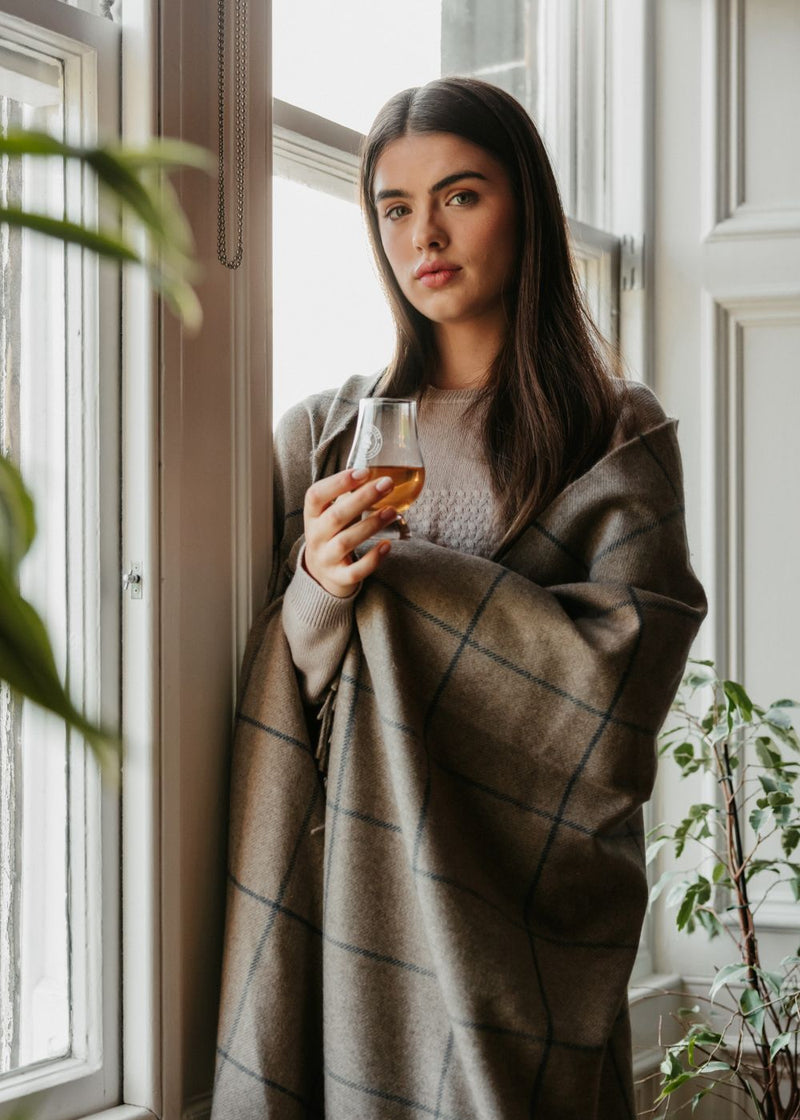 Scottish Made Natural Cashmere Throw - 3 Colours by Lovat Mills