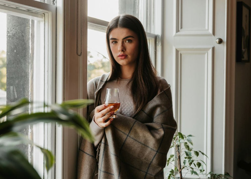Scottish Made Natural Cashmere Throw - 3 Colours by Lovat Mills