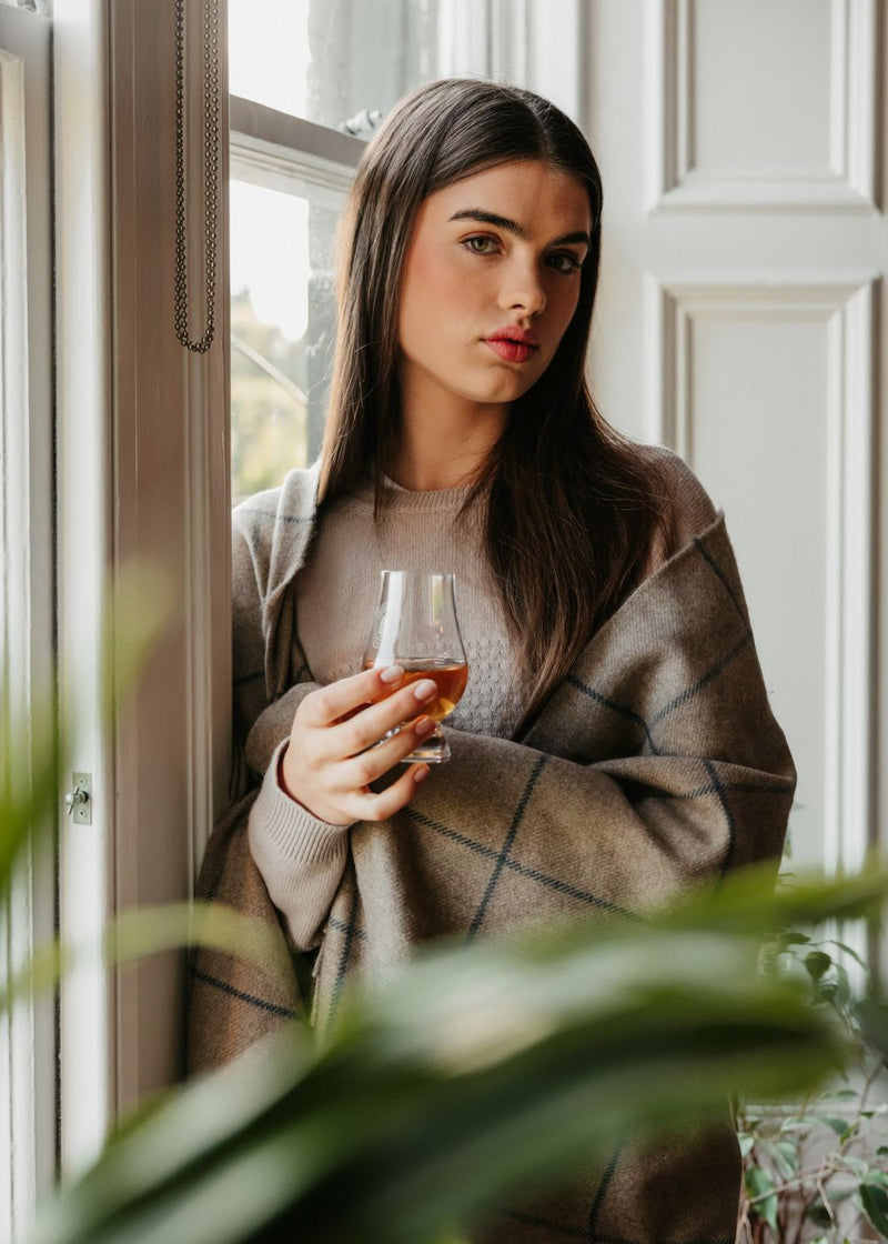 Scottish Made Natural Cashmere Throw - 3 Colours by Lovat Mills