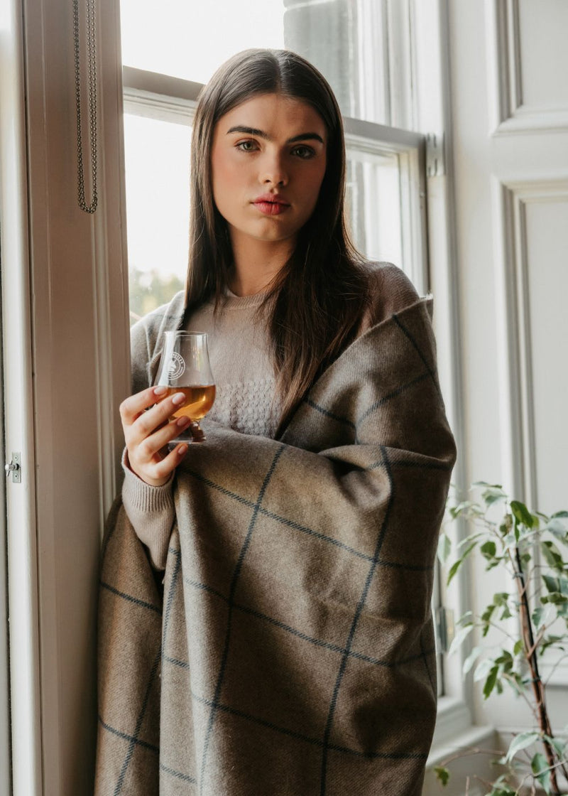 Scottish Made Natural Cashmere Throw - 3 Colours by Lovat Mills