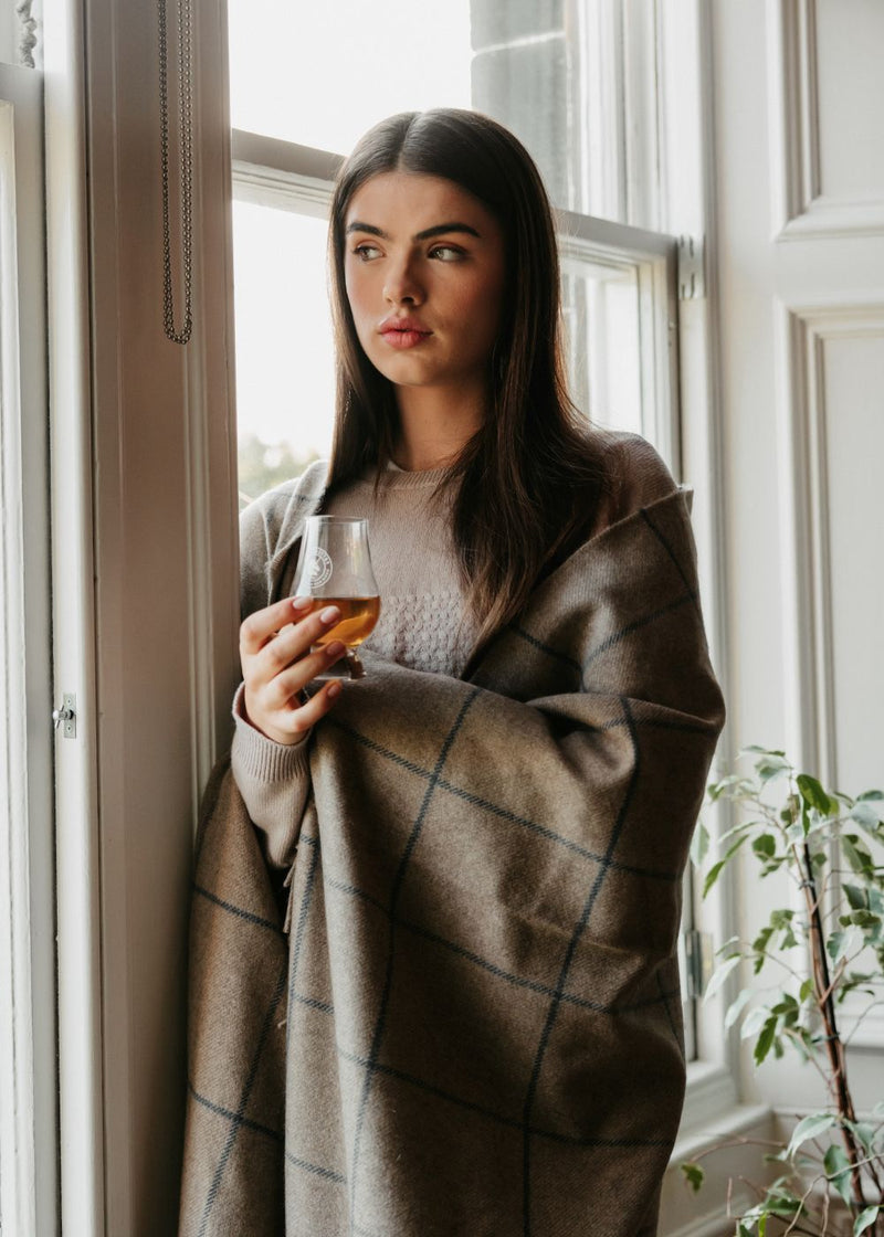 Scottish Made Natural Cashmere Throw - 3 Colours by Lovat Mills