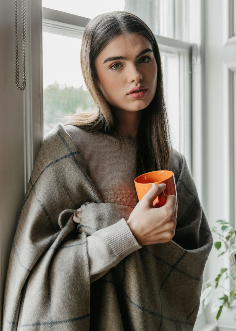 Scottish Made Natural Cashmere Throw - 3 Colours by Lovat Mills