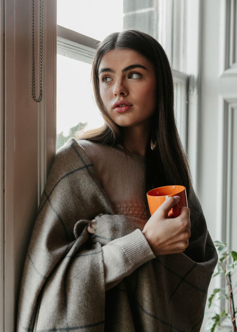 Scottish Made Natural Cashmere Throw - 3 Colours by Lovat Mills