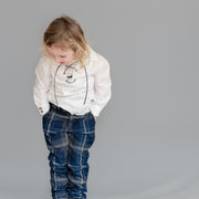 Kids Polyviscose Trews - Persevere Moss Navy Tartan