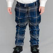 Kids Polyviscose Trews - Persevere Moss Navy Tartan