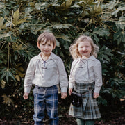 Kids Polyviscose Trews - Persevere Moss Navy Tartan