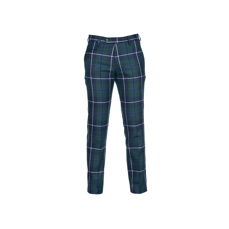 Instock Polyviscose Tartan Trousers - Douglas Modern