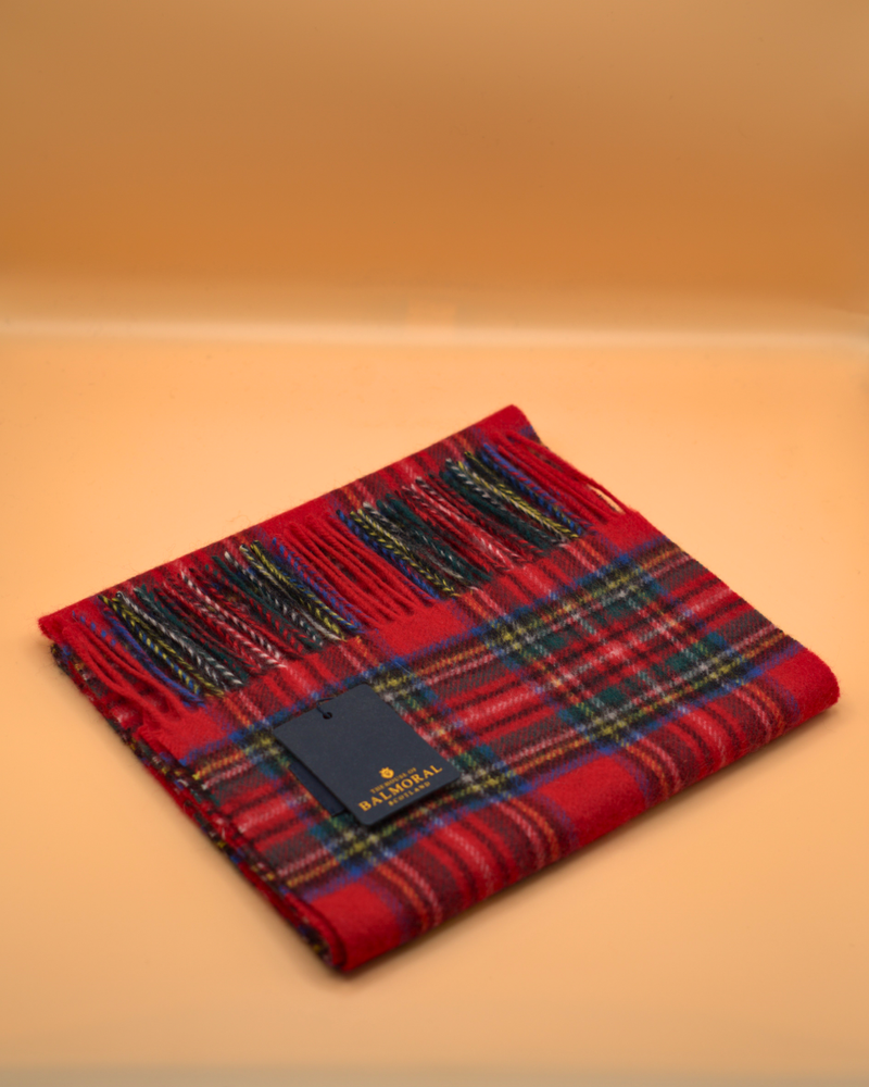 100% Cashmere Tartan Scarf by Balmoral